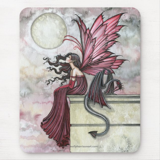 Tapis De Souris Aquarelle Fairy Dragon Art Mousepad (Devant)