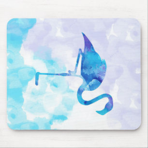 Tapis De Souris Aquarelle Flamant rose Abstrait cadeaux amateurs