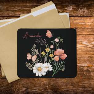 Tapis De Souris Aquarelle Fleur Sauvage 