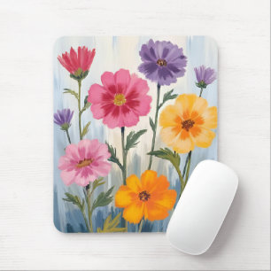 Tapis De Souris Aquarelle Fleurs Sauvages Peinture de Champ de F
