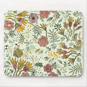 Tapis De Souris Aquarelle Florale Fleurs d'abeille Élégante Modern