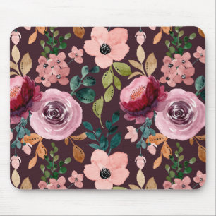 Tapis De Souris Aquarelle Florale Surface Motif-Fashion colorée