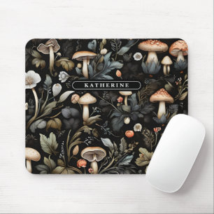 Tapis De Souris Aquarelle Forêt Verdure Champignons Automne