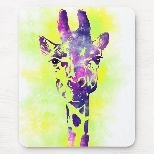 Tapis De Souris Aquarelle Giraffe 2 (Devant)
