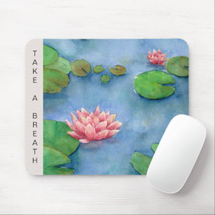 Tapis De Souris Aquarelle Lotus Flower