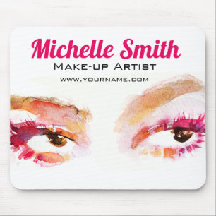 Tapis De Souris Aquarelle marque de maquillage oculaire rose