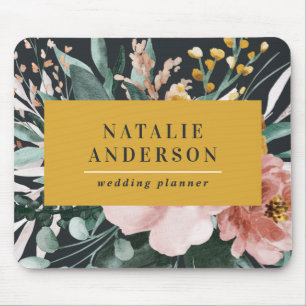 Tapis De Souris Aquarelle moderne florale et feuillage élégant