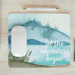 Tapis De Souris Aquarelle moderne Nature Commençons l'aventure<br><div class="desc">Aquarelle moderne Nature Commençons l'aventure</div>