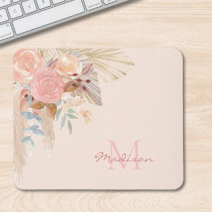 Tapis De Souris Aquarelle monographique Floral