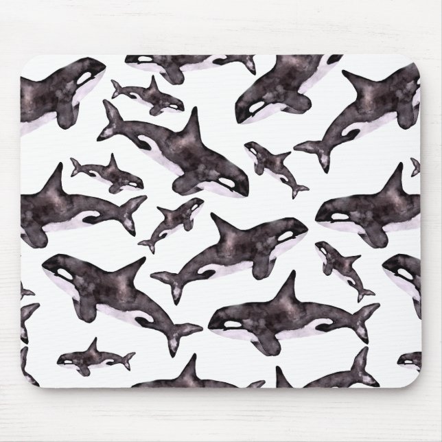 Tapis De Souris Aquarelle Orca (Devant)