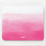 Tapis De Souris Aquarelle rose chaud Ombre Monogram Mousepad<br><div class="desc">Mousepad moderne et élégant avec à l'ombre rose chaud. Ce monogramme mousepad est entièrement personnalisable.</div>