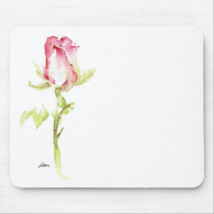 Tapis De Souris Aquarelle unique rose rose rose rose Rose peint à 