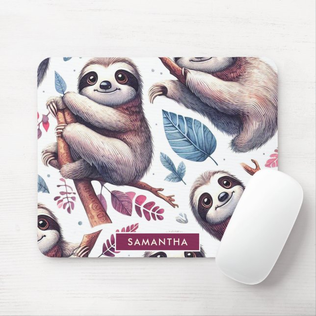 Tapis De Souris Aquarelle vintage mignonne (Avec souris)