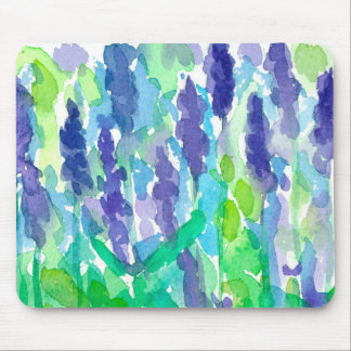 Tapis De Souris Aquarelle violette Fleurs de Lavande