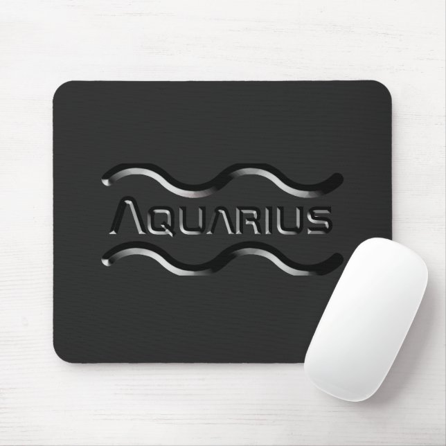 Tapis De Souris AQUARIUS, Conception abstraite du signe zodiaque, (Avec souris)