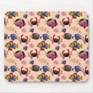 Tapis De Souris Aquatic animals pattern   ocean underwater life 10