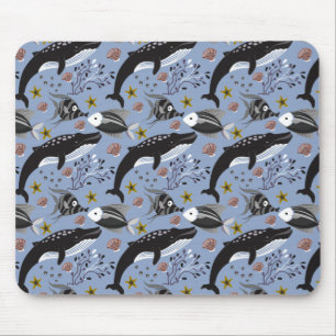 Tapis De Souris Aquatic animals pattern ocean underwater life 19