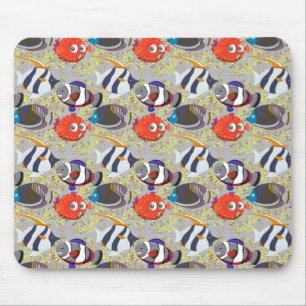 Tapis De Souris Aquatic animals pattern   ocean underwater life 40