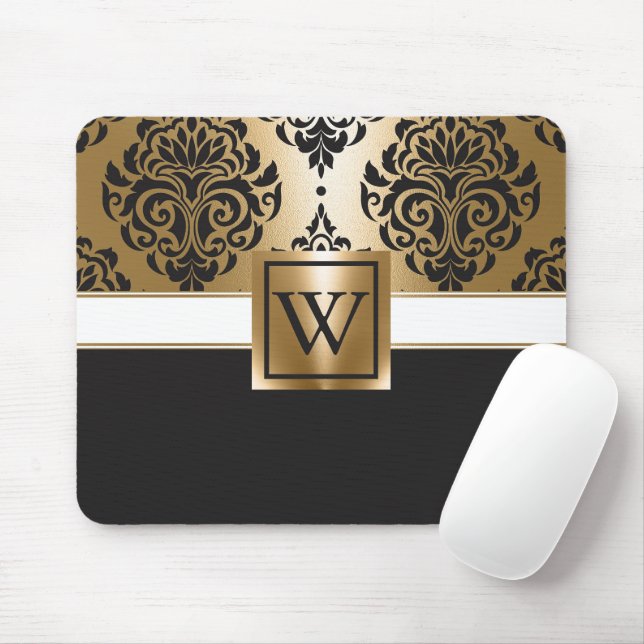 Tapis De Souris Arabes noirs et d'or (Avec souris)