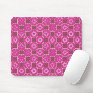 Tapis De Souris Arabesque étoile rose motif floral sans couture