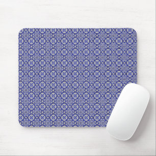 Tapis De Souris Arabesque Moyen-Orient Carrelage bleu Motif