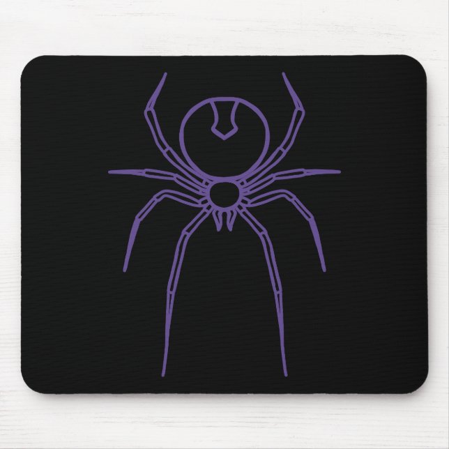 Tapis De Souris Araignée en violet et noir (Devant)