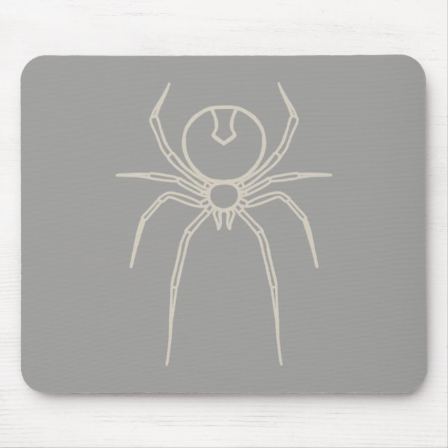 Tapis De Souris Araignée - Gris fantôme et Blanc osseux (Devant)