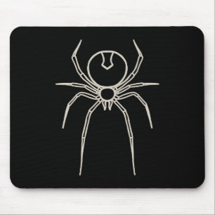 Tapis De Souris Araignée - Noir de chauve-souris et Blanc d'os