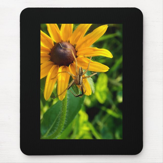 Tapis De Souris Araignée sur Tournesol Mousepad (Devant)