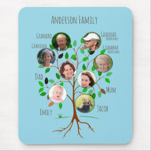 Tapis De Souris Arborescence photo personnalisée de la famille imm