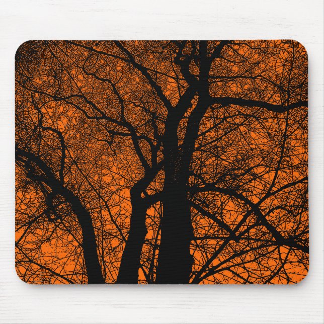 Tapis De Souris Arbre à contraste élevé - Orange (Devant)