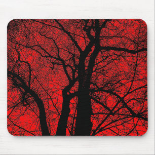 Tapis De Souris Arbre à contraste élevé - Rouge