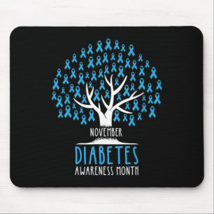 Tapis De Souris Arbre à ruban bleu - T1d Sensibilisation au diabèt
