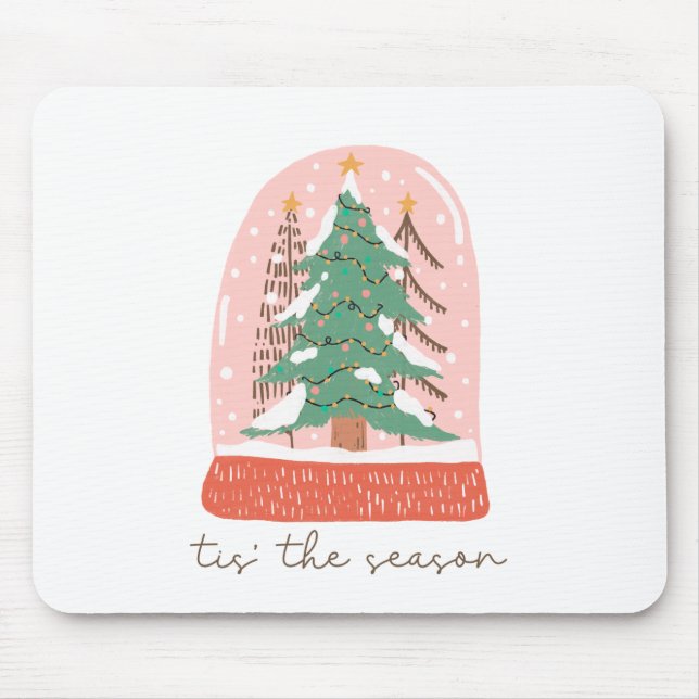 Tapis De Souris Arbre Cadeau De Noël C'Est La Saison (Devant)