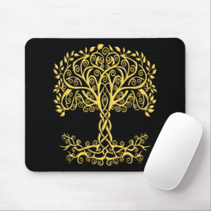 Tapis De Souris Arbre Celtique Jaune
