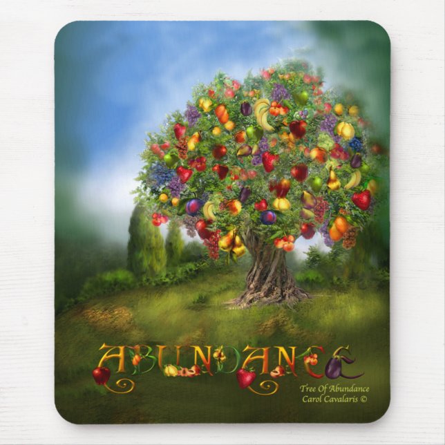 Tapis De Souris Arbre d'art Mousepad d'abondance (Devant)