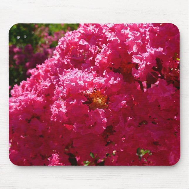 Tapis De Souris Arbre de Crape Myrtle Floral Magenta (Devant)