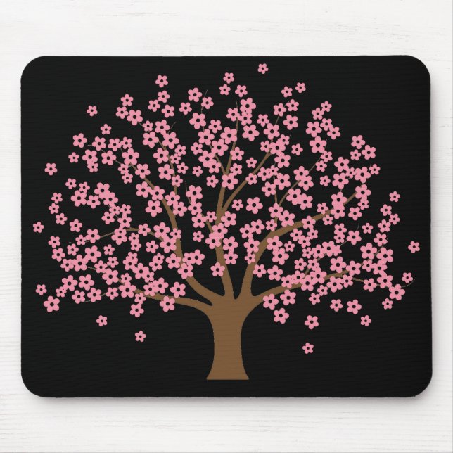 Tapis De Souris Arbre de fleurs de printemps (Devant)