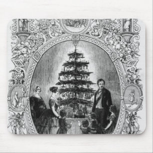 Tapis De Souris Arbre de Noël au château de Windsor, 1848