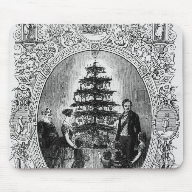 Tapis De Souris Arbre de Noël au château de Windsor, 1848 (Devant)