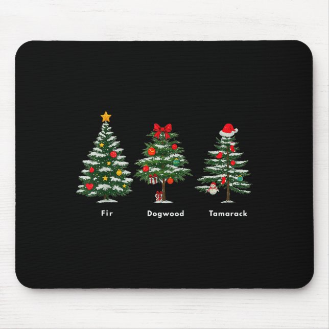 Tapis De Souris Arbre de Noël avec Message Caché Anti Trump Subtil (Devant)