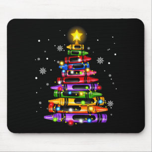 Tapis De Souris Arbre de Noël craie enseignant lumières étudiant é