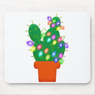 Tapis De Souris arbre de Noël de cactus