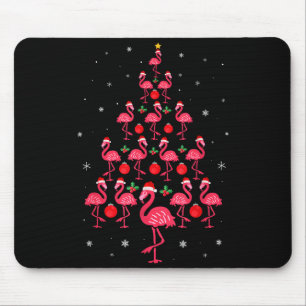 Tapis De Souris Arbre de Noël Flamant Rose Mignons Flamants Noël H