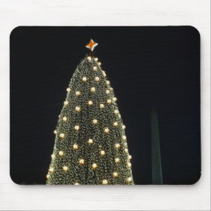 Tapis De Souris Arbre de Noël national & Monument Washington la nu