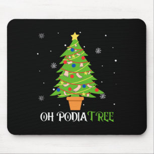 Tapis De Souris Arbre de Noël Podologie Podologue Médical Pied Est