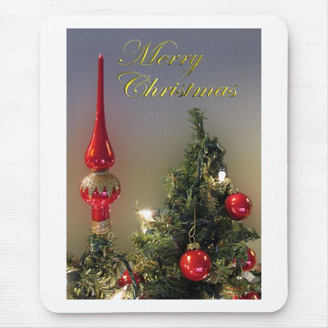 Tapis De Souris Arbre de Noël Topper Mousepad (Devant)