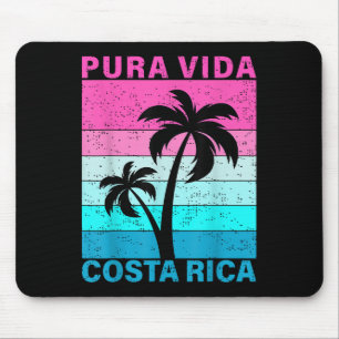 Tapis De Souris Arbre de palmier de coucher de soleil rétro Costa