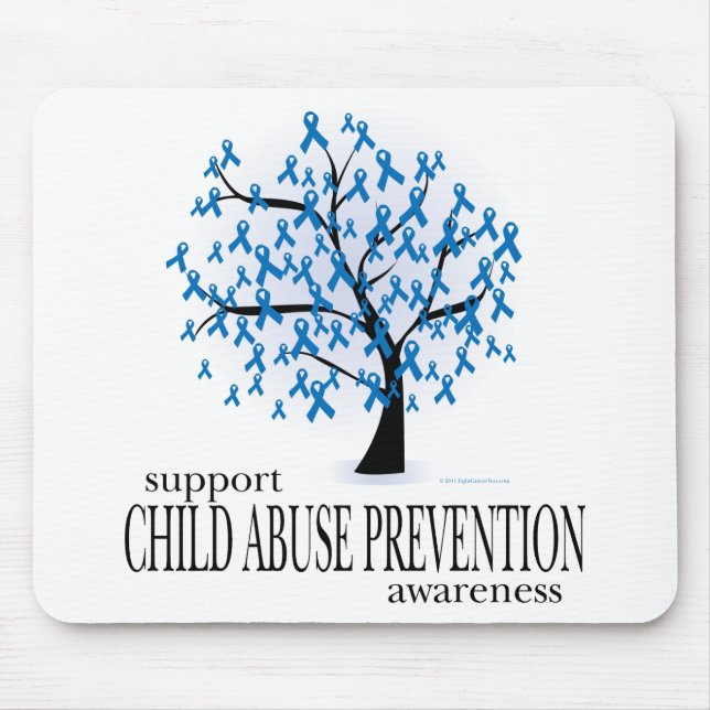 Tapis De Souris Arbre de prévention de mauvais traitement à enfant (Devant)