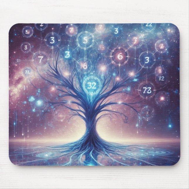 Tapis De Souris Arbre de vie cosmique (Devant)
